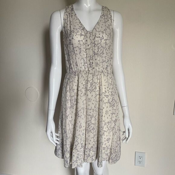 Rebecca Taylor Cream Silk Mini Dress - Picture 2 of 11